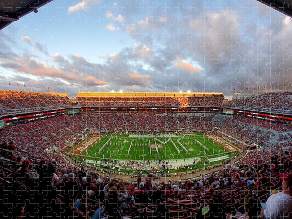 Gameday Jigsaw Puzzle featuring the photograph Bama Spell Out Bryant-Denny Stadium by Kenny Glover
