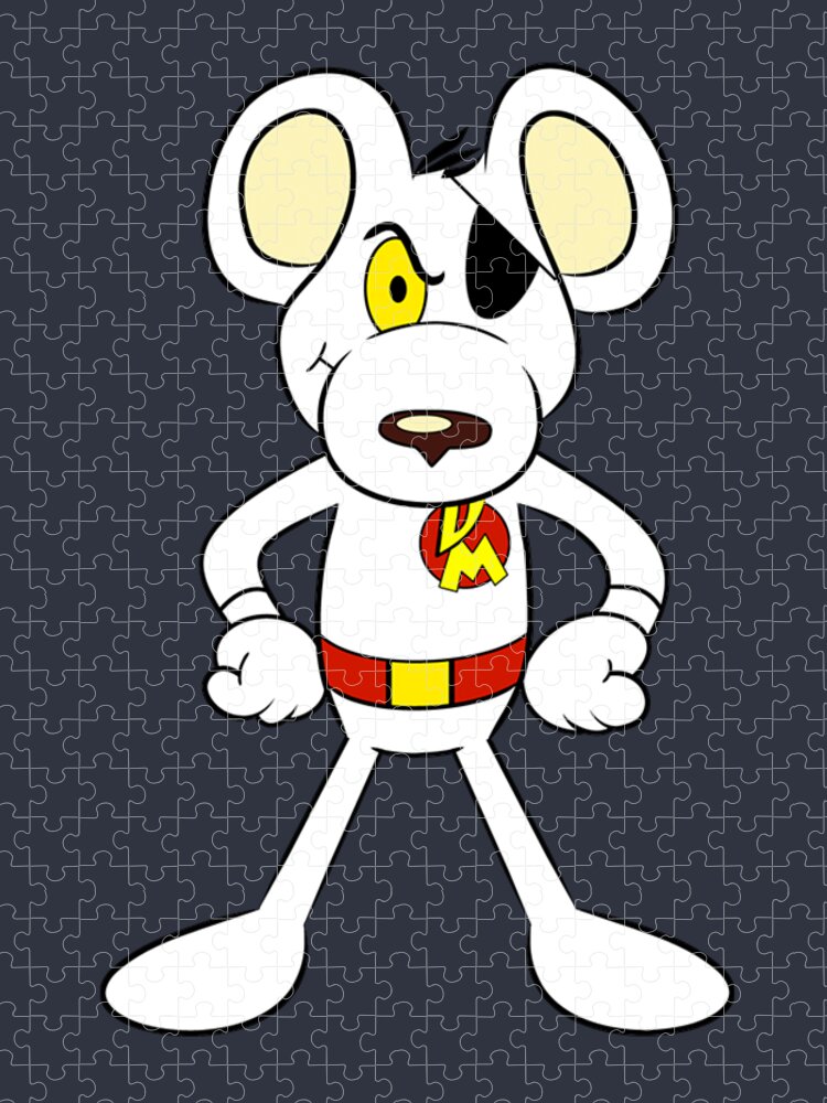Danger Mouse Jigsaw Puzzle featuring the drawing Danger mouse #3 by Hanna Barbera