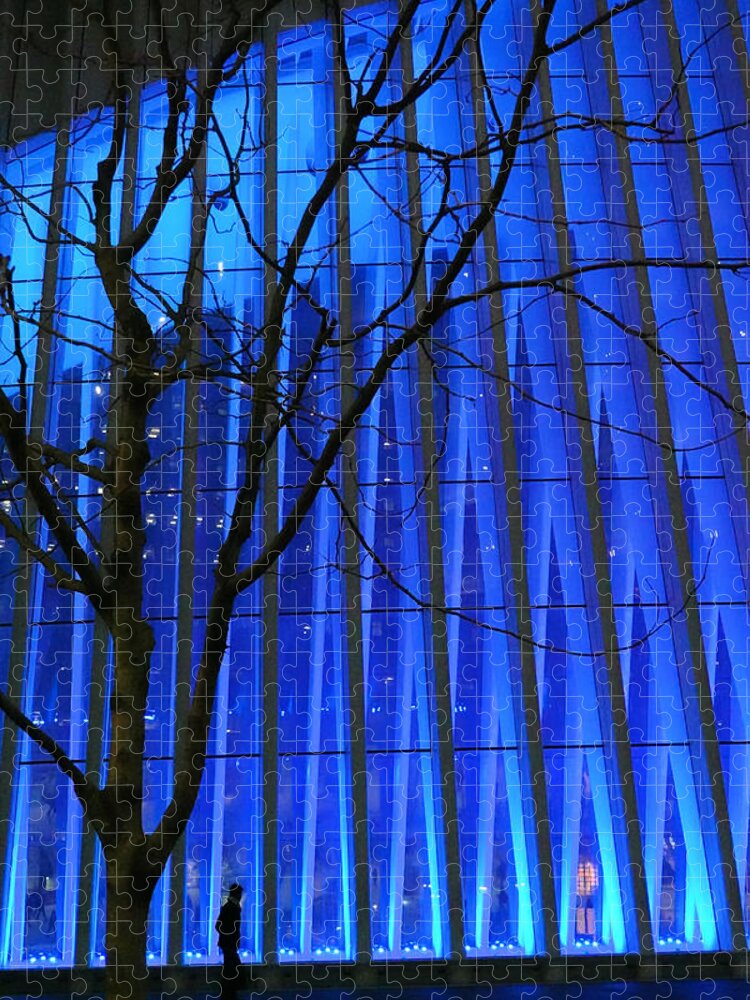 Evening Jigsaw Puzzle featuring the photograph 3 WTC, Winter Evening by Steve Ember