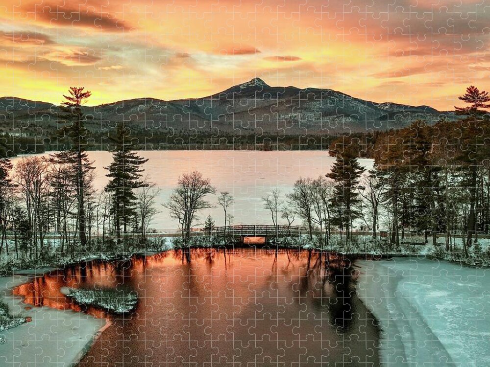  Jigsaw Puzzle featuring the photograph Chocorua Sunset #4 by John Gisis