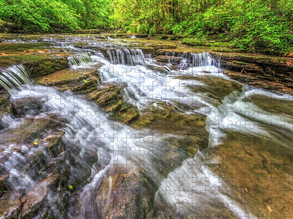Water Jigsaw Puzzle featuring the photograph Cascades by Ed Newell