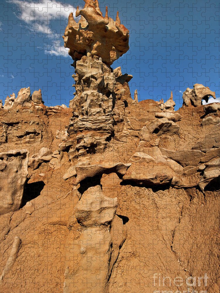 Dave Welling Jigsaw Puzzle featuring the photograph Eroded Sandstone Formations Fantasy Canyon Utah #4 by Dave Welling