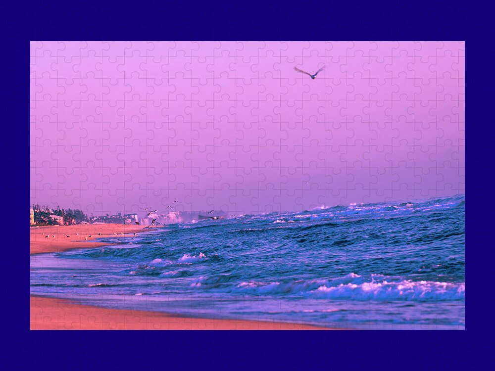 Delray Beach Florida Atlantic Ocean Waves Jigsaw Puzzle featuring the photograph Ocean Waves Delray Beach Florida 4168 by Amyn Nasser