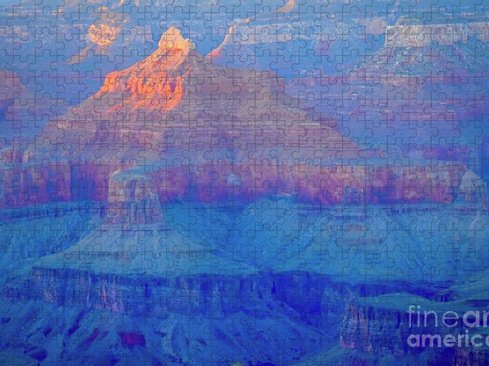 The Grand Canyon Jigsaw Puzzle featuring the digital art The Grand Canyon by Tammy Keyes