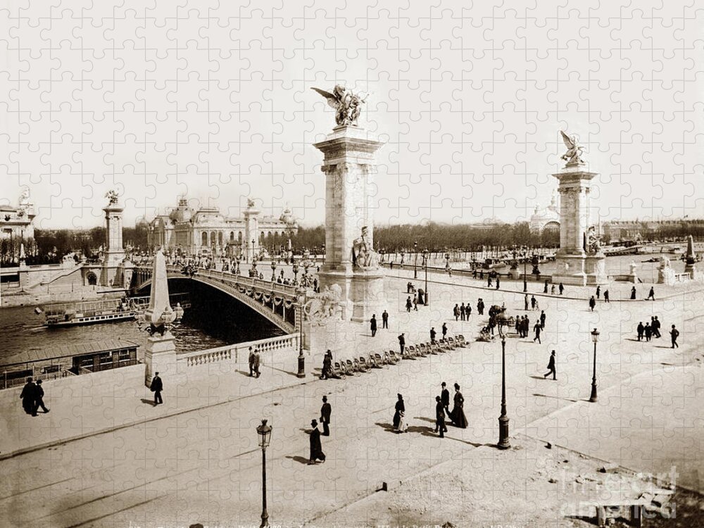 531 Jigsaw Puzzle featuring the photograph Exposition Universelle 1900 Pont Alexandre III et le Petit Palais 1900 by Monterey County Historical Society