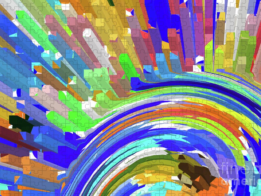  Jigsaw Puzzle featuring the digital art 6-6-2009xbcdefghi by Walter Paul Bebirian