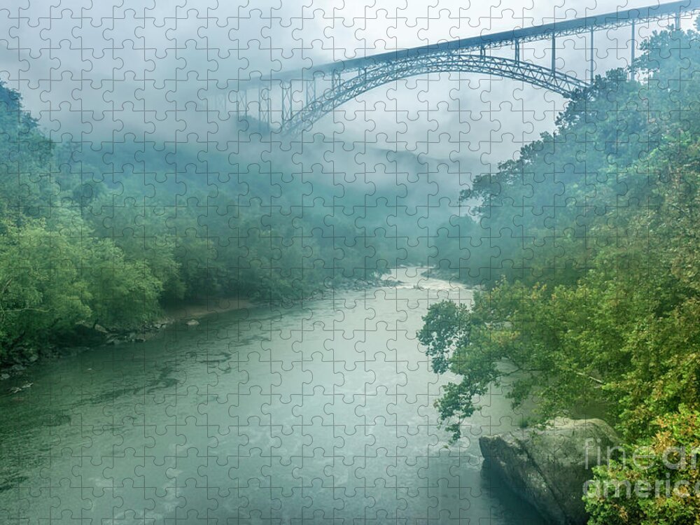 Usa Jigsaw Puzzle featuring the photograph New River Gorge Bridge #6 by Thomas R Fletcher