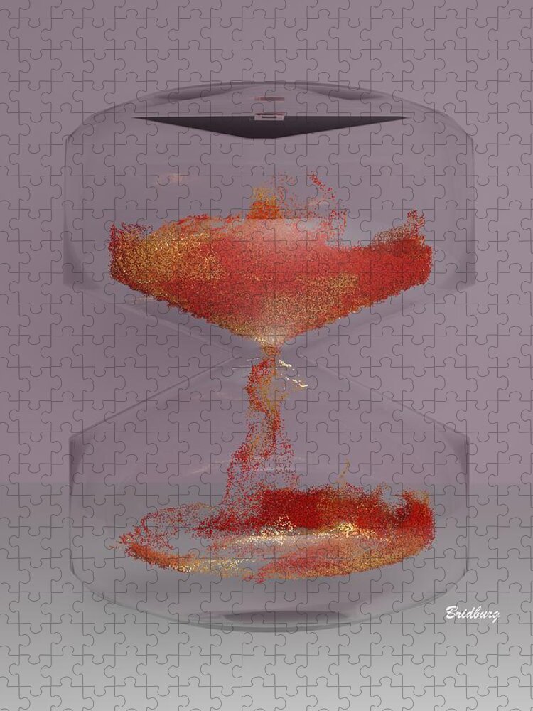 Nft Jigsaw Puzzle featuring the digital art 601 Hour Glass Waves by David Bridburg