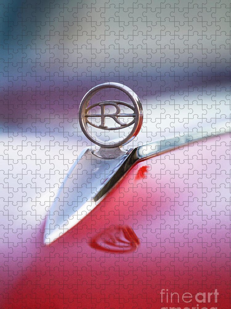 Buick Jigsaw Puzzle featuring the photograph '65 Riviera Hood Ornament #65 by Dennis Hedberg