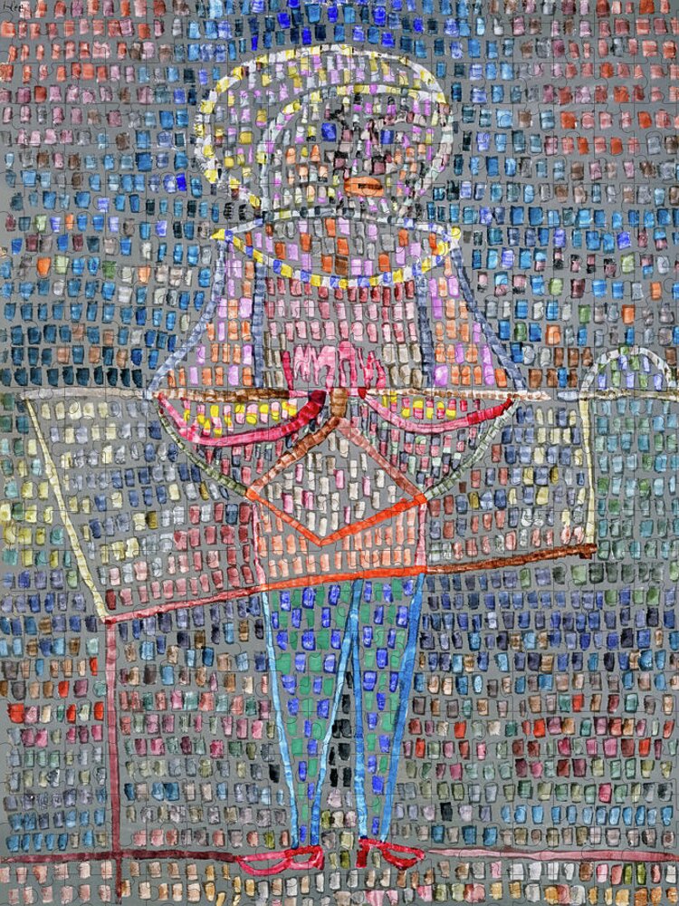 Mosaic Jigsaw Puzzle featuring the painting Boy in Fancy Dress #8 by Paul Klee