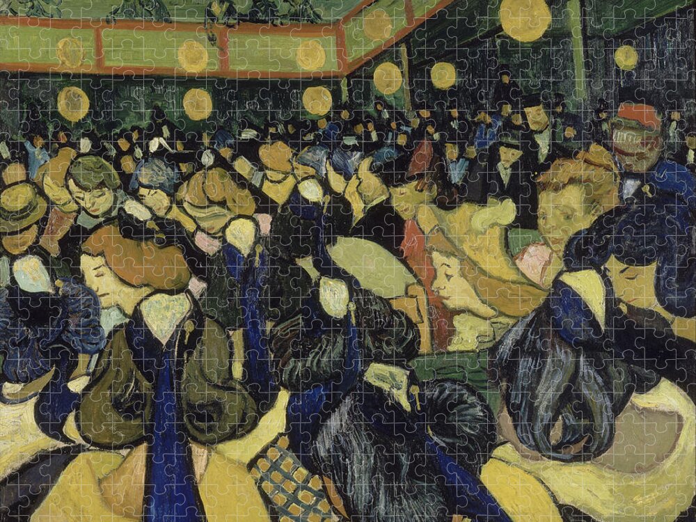 The Dance Hall In Arles Jigsaw Puzzle featuring the painting The Dance Hall in Arles #7 by Vincent van Gogh