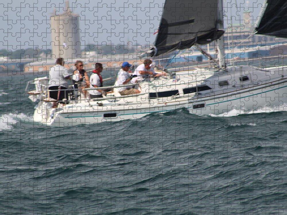  Jigsaw Puzzle featuring the photograph The race #79 by Jean Wolfrum
