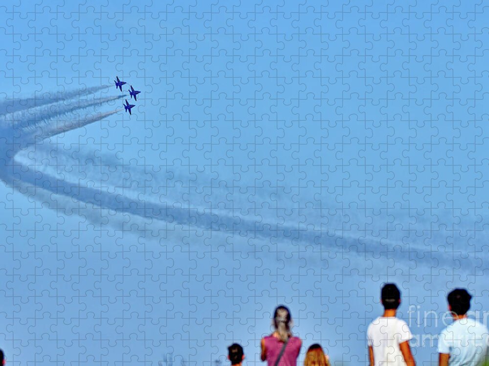 Blue Angel Jigsaw Puzzle featuring the photograph Blue Angel Air Show #8 by Amazing Action Photo Video