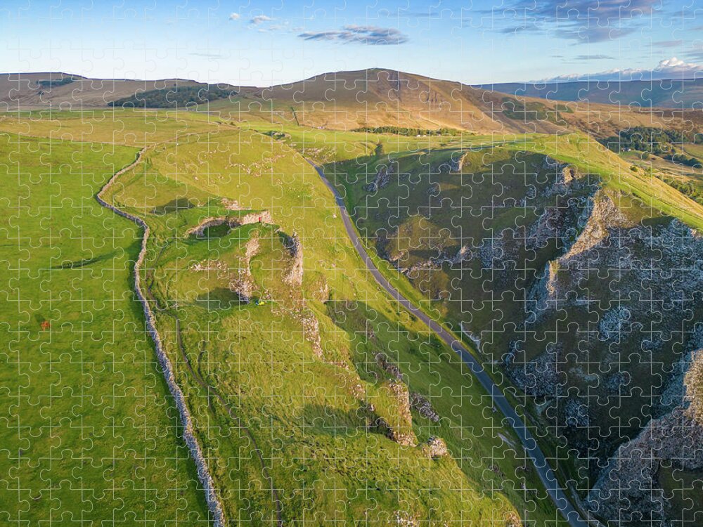 Winnats Pass Jigsaw Puzzle featuring the mixed media Winnats Pass Peak District #8 by Smart Aviation