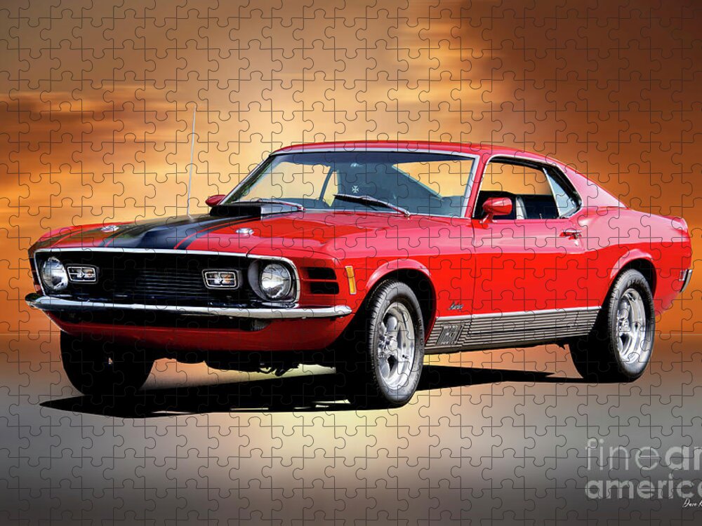1971 Ford Mustang Mach 1 Jigsaw Puzzle featuring the photograph 1970 Ford Mustang Mach 1 #9 by Dave Koontz
