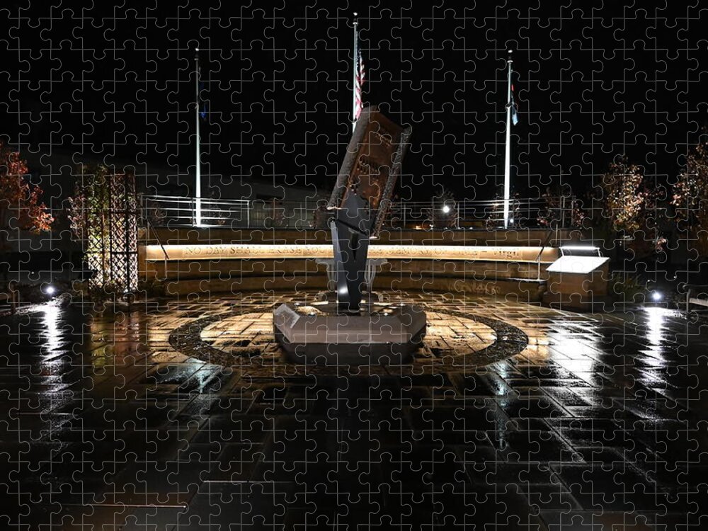 911 Jigsaw Puzzle featuring the photograph 911 Memorial - Kewaskm by Todd Zabel