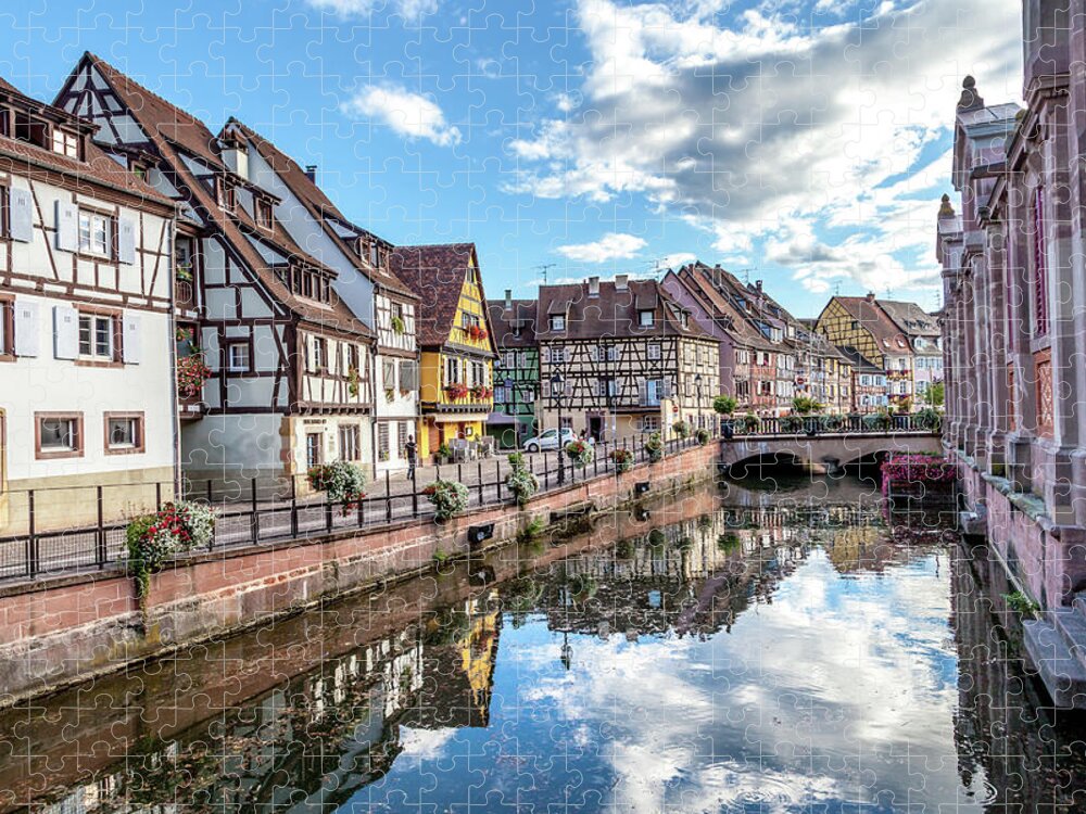 Travel Jigsaw Puzzle featuring the photograph A Canal in Colmar by W Chris Fooshee