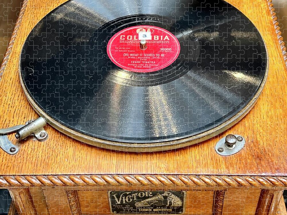 Gramophone Jigsaw Puzzle featuring the photograph A Different Time by Frozen in Time Fine Art Photography