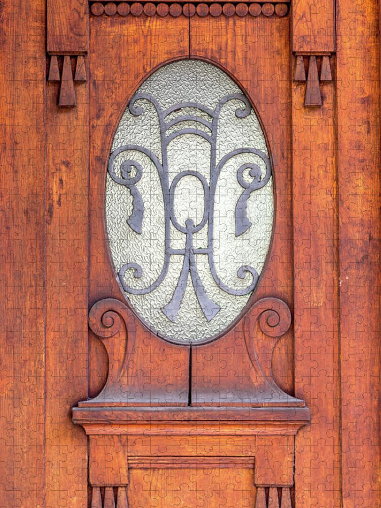 Old Jigsaw Puzzle featuring the photograph A Door in Ljubljana by W Chris Fooshee