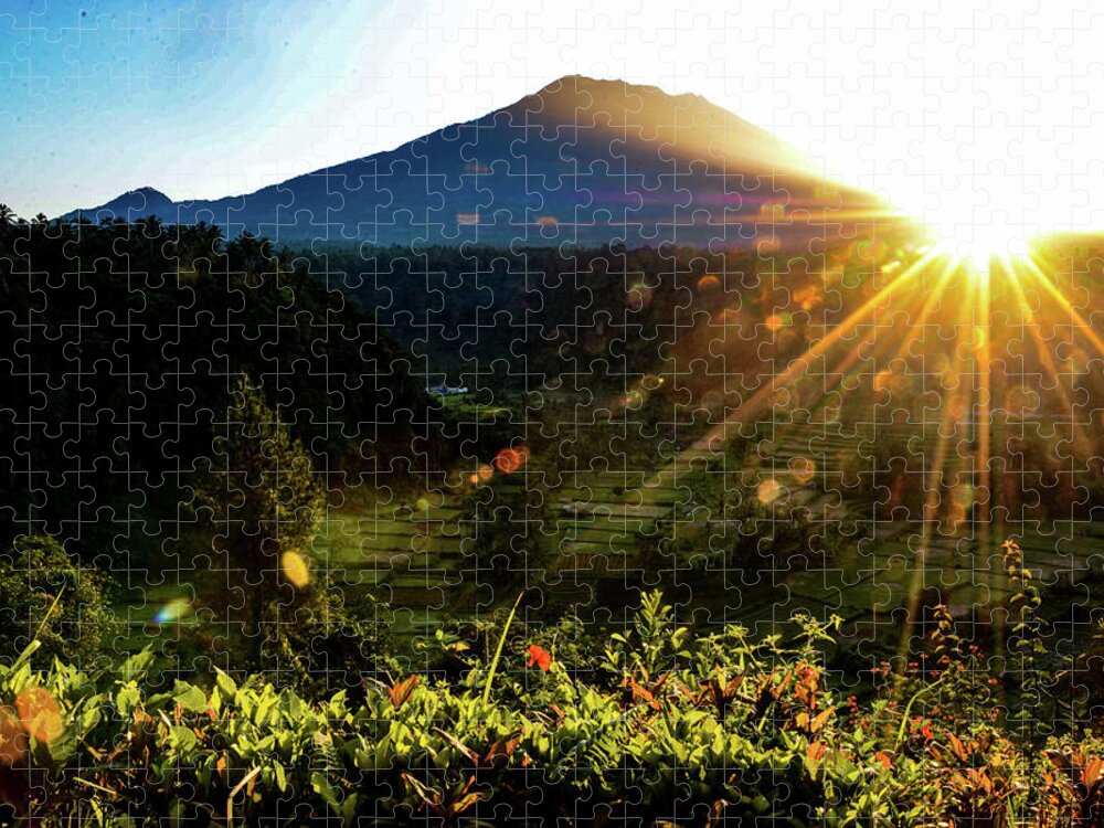 Volcano Jigsaw Puzzle featuring the photograph This Side Of Paradise - Mount Agung. Bali, Indonesia by Earth And Spirit
