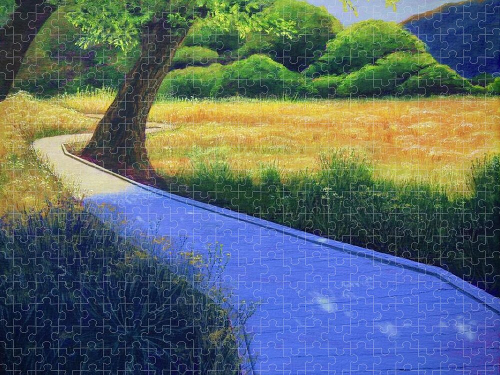 Kim Mcclinton Jigsaw Puzzle featuring the painting A Path a Day by Kim McClinton