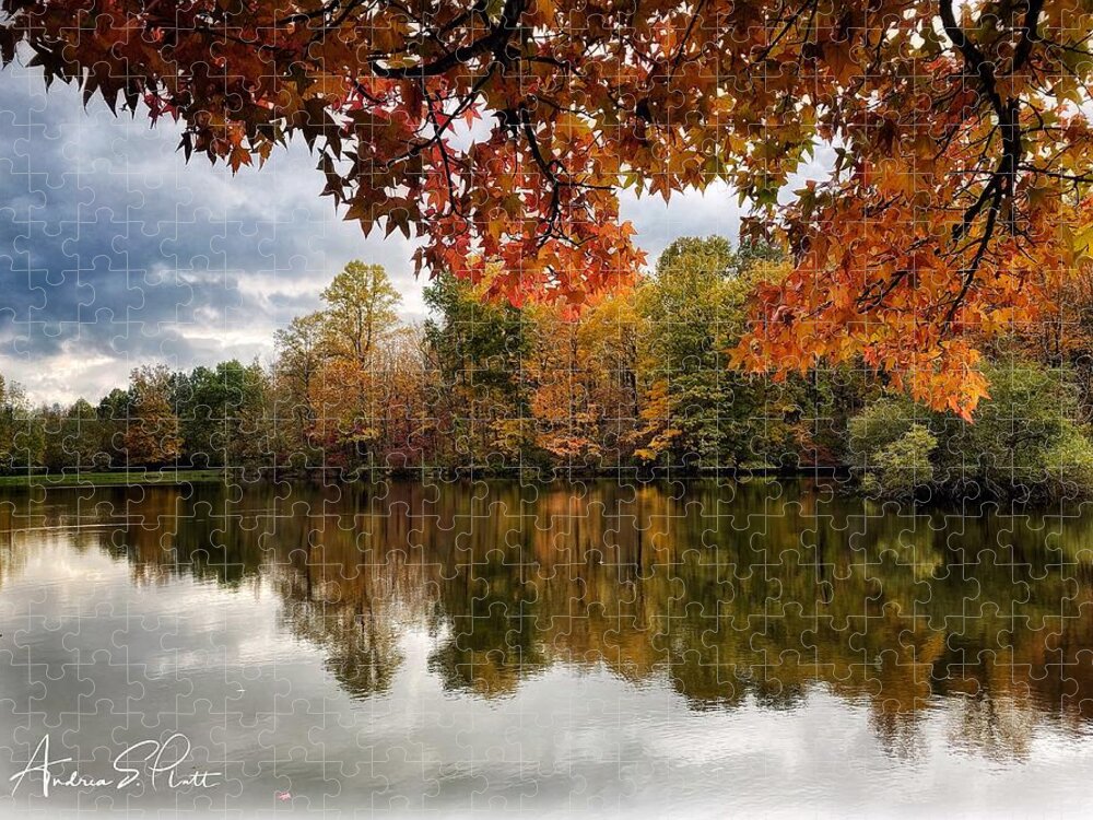 Fall Jigsaw Puzzle featuring the photograph A Season of Reflection by Andrea Platt