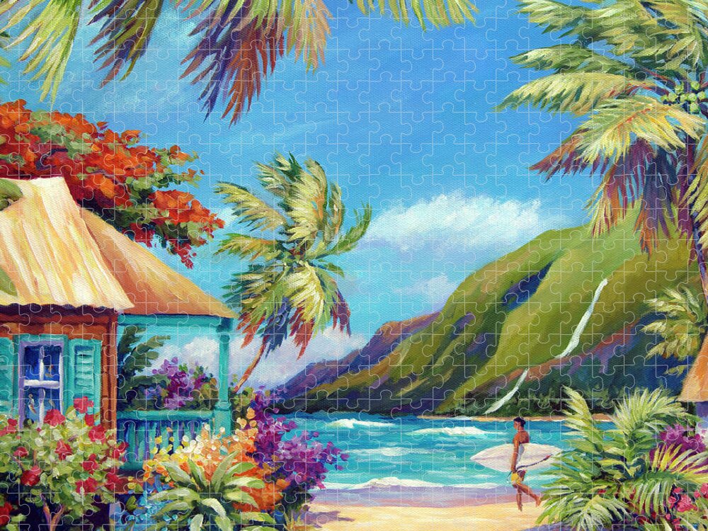 Kauai Jigsaw Puzzle featuring the painting Fun Day Ahead Square by John Clark
