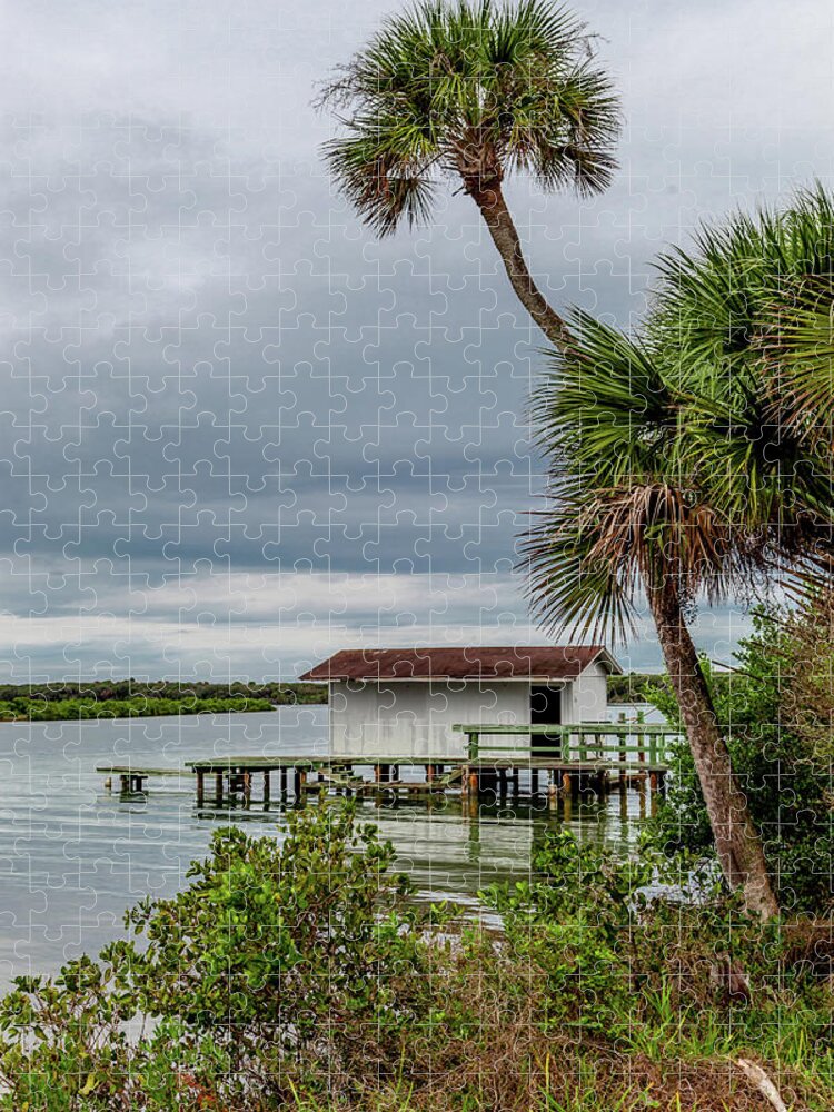 Landscape Jigsaw Puzzle featuring the photograph A Tropical Boathouse by W Chris Fooshee