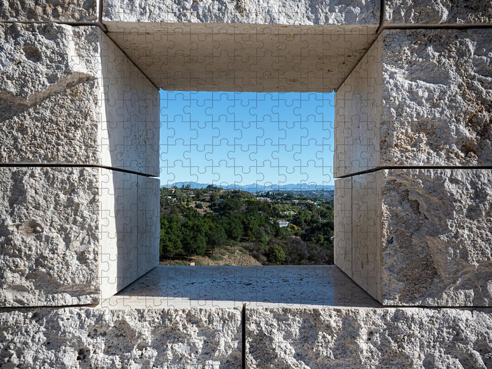Brentwood Jigsaw Puzzle featuring the photograph A Window on Los Angeles from Afar by David Levin