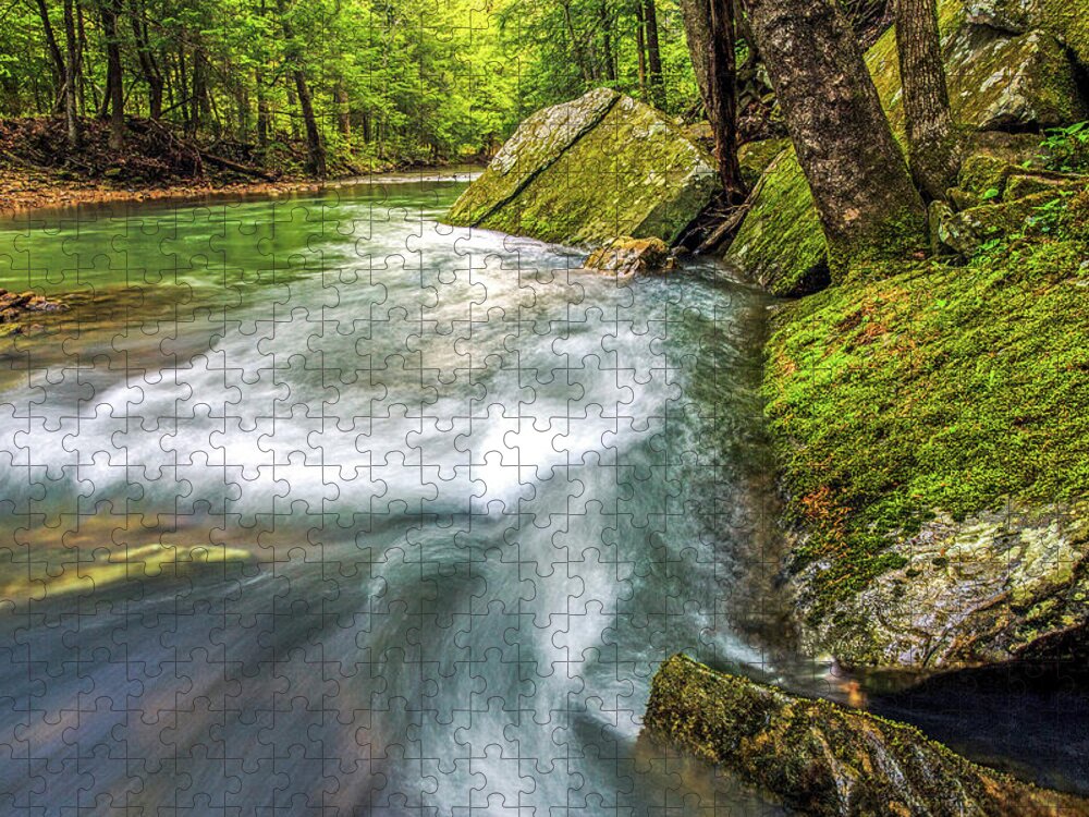 Creek Jigsaw Puzzle featuring the photograph Turbulence by Ed Newell