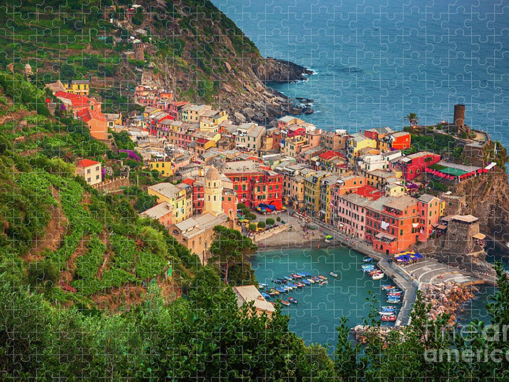 Afternoon Jigsaw Puzzle featuring the photograph Above Vernazza by Inge Johnsson