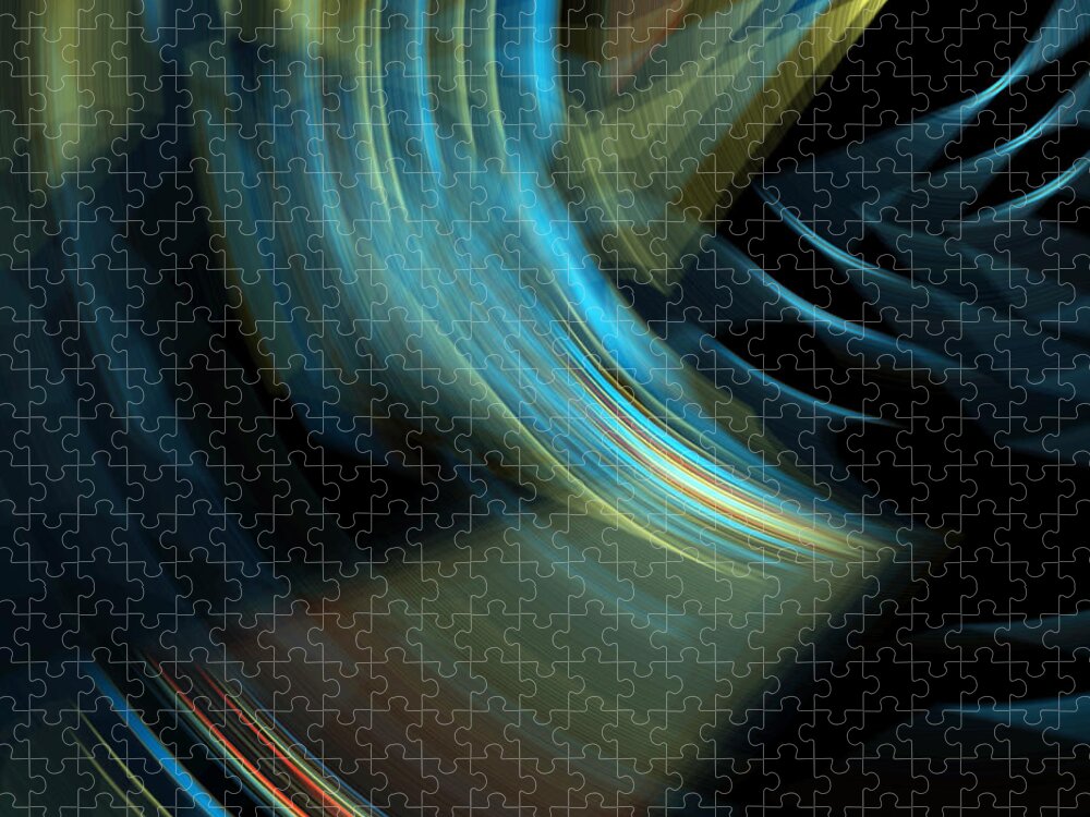 Abstract Art Jigsaw Puzzle featuring the digital art Abstract Art In Motion by Ronald Mills