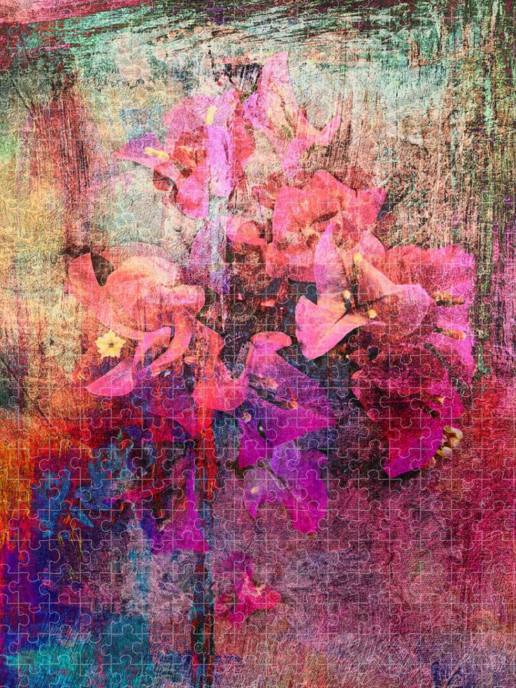 Abstract Jigsaw Puzzle featuring the digital art Abstract Floral by Sandra Selle Rodriguez
