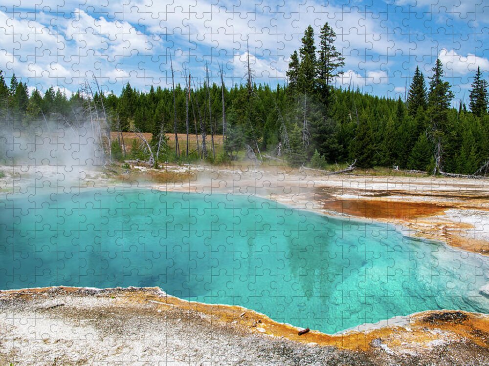 Travel Jigsaw Puzzle featuring the photograph Abyss Pool - Yellowstone National Park by Rose Guinther
