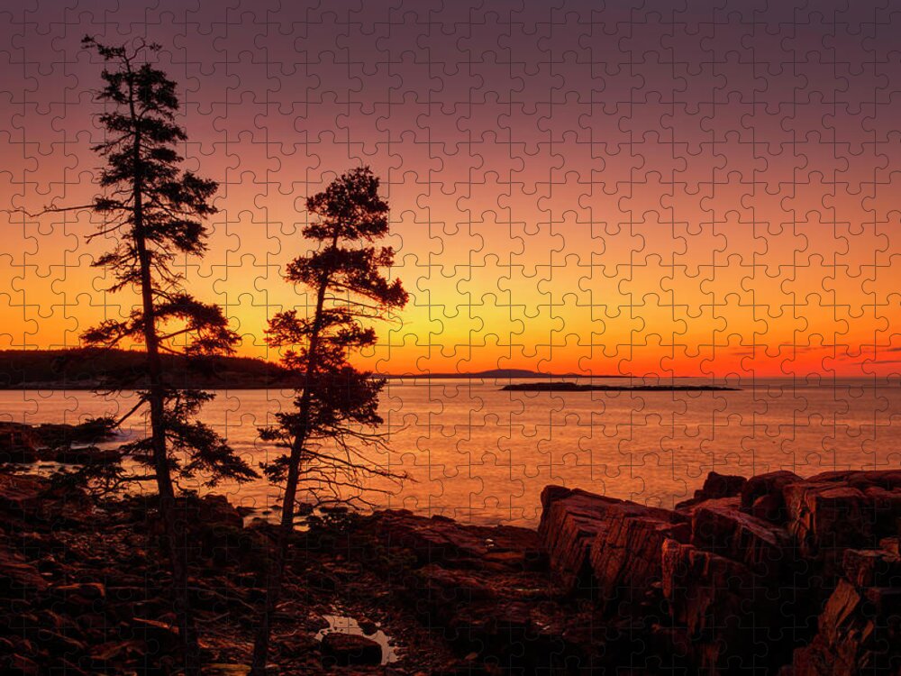Acadia National Park Jigsaw Puzzle featuring the photograph Acadia Twilight 3024 by Greg Hartford