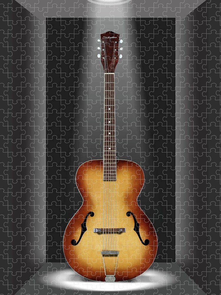 Acoustic Guitar Jigsaw Puzzle featuring the photograph Acoustic Guitar in a Box 14 by Mike McGlothlen