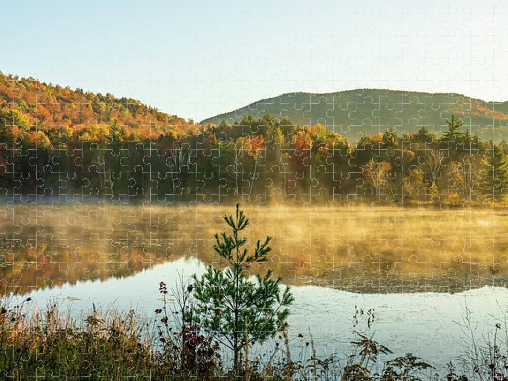 Fall Jigsaw Puzzle featuring the photograph Adirondacks Autumn at Tupper Lake 3 by Ron Long Ltd Photography