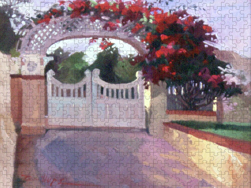 Catalina Island Jigsaw Puzzle featuring the painting Afternoon Splendor by Elizabeth - Betty Jean Billups