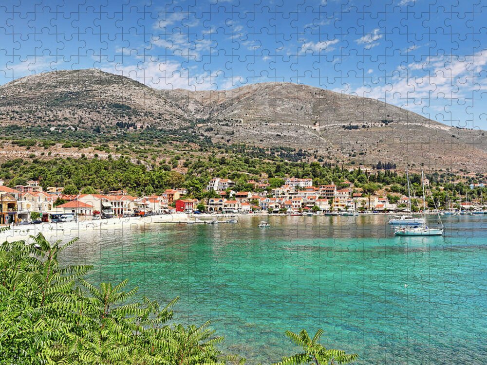 Agia Jigsaw Puzzle featuring the photograph Agia Efimia in Kefalonia, Greece by Constantinos Iliopoulos