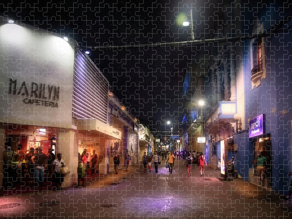 Santiago Jigsaw Puzzle featuring the photograph Aguilera Street Santiago by Micah Offman