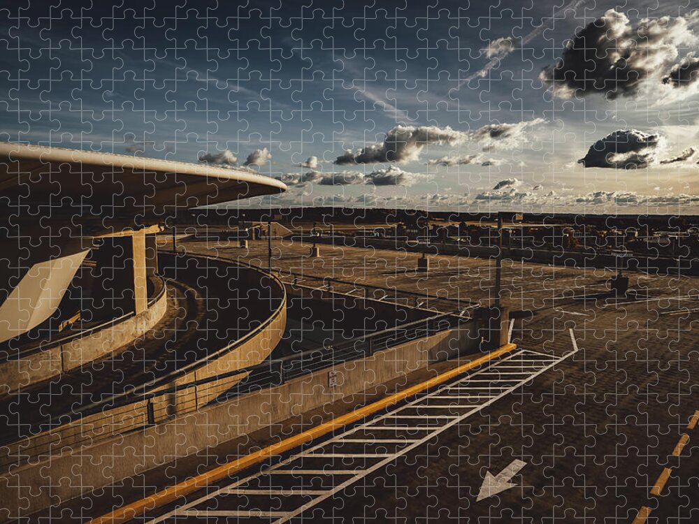 Airport Jigsaw Puzzle featuring the photograph Airport in a Pandemic by Ada Weyland