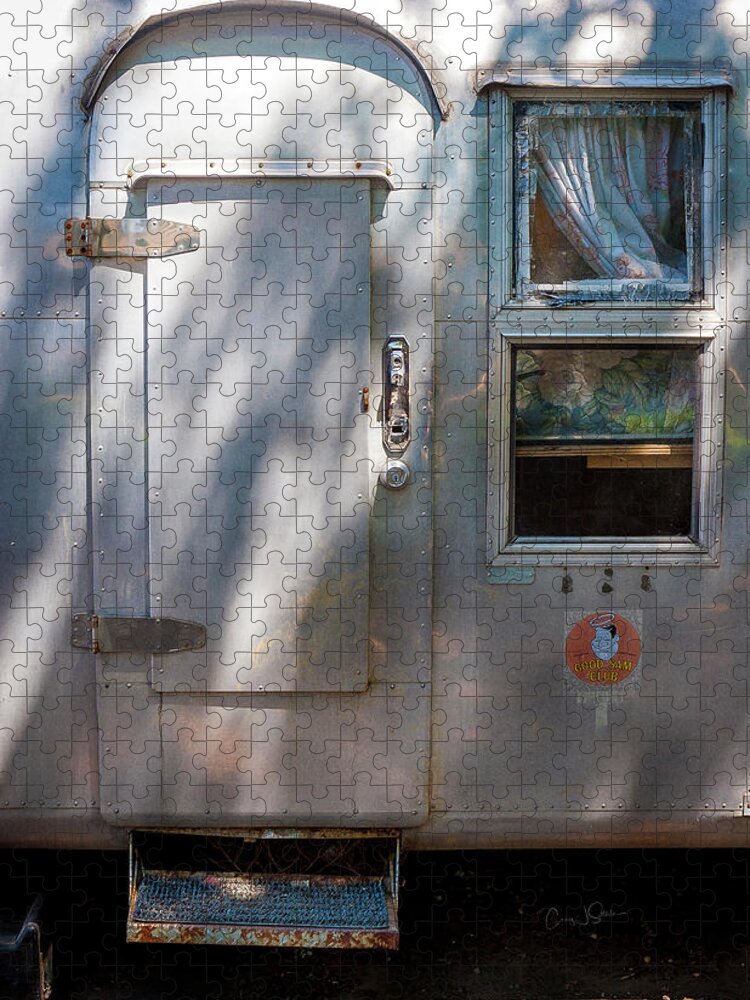 Airstream Jigsaw Puzzle featuring the photograph Airstream Door by Craig J Satterlee