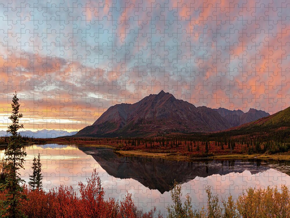 Alaska Range Jigsaw Puzzle featuring the photograph Alaska Fall Colors by Scott Slone