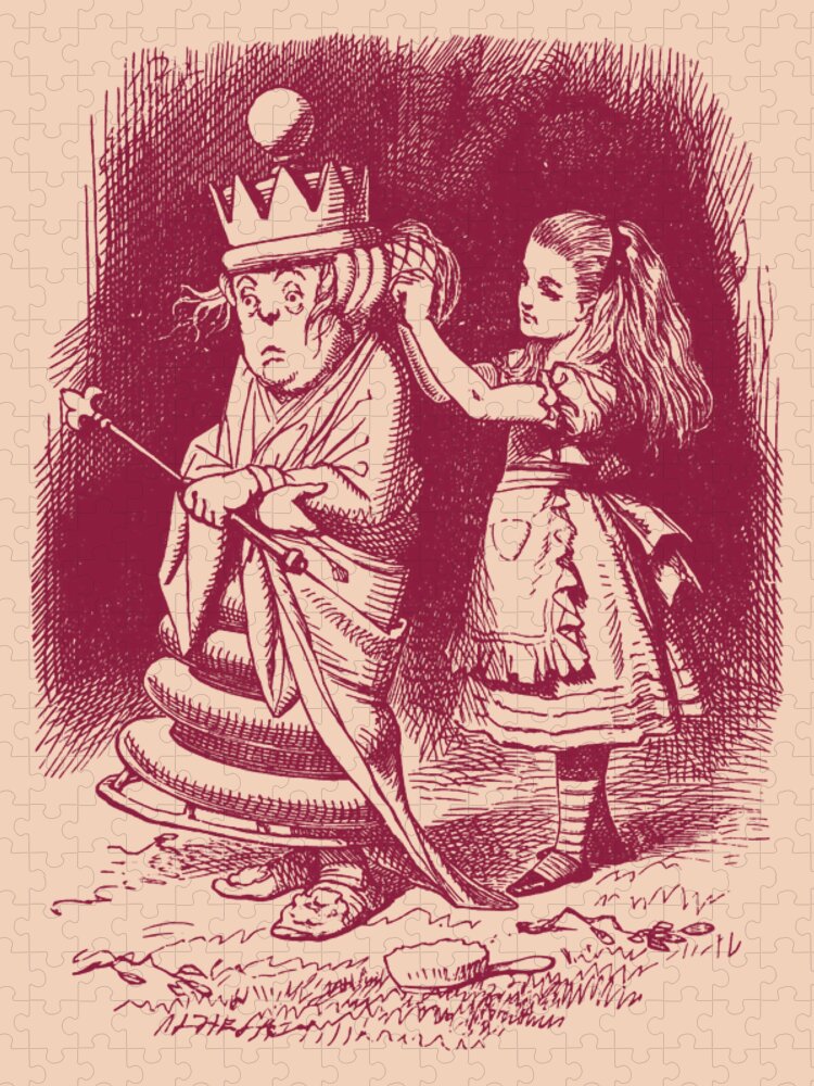 Alice In Wonderland Jigsaw Puzzle featuring the digital art Alice in Wonderland illustration by Madame Memento