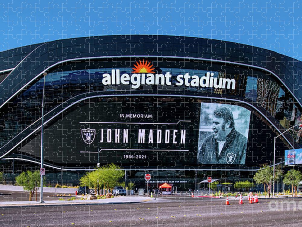 Allegiant Stadium Las Vegas Raiders John Madden Tribute Game day Panoramic  View Jigsaw Puzzle by Aloha Art - Fine Art America