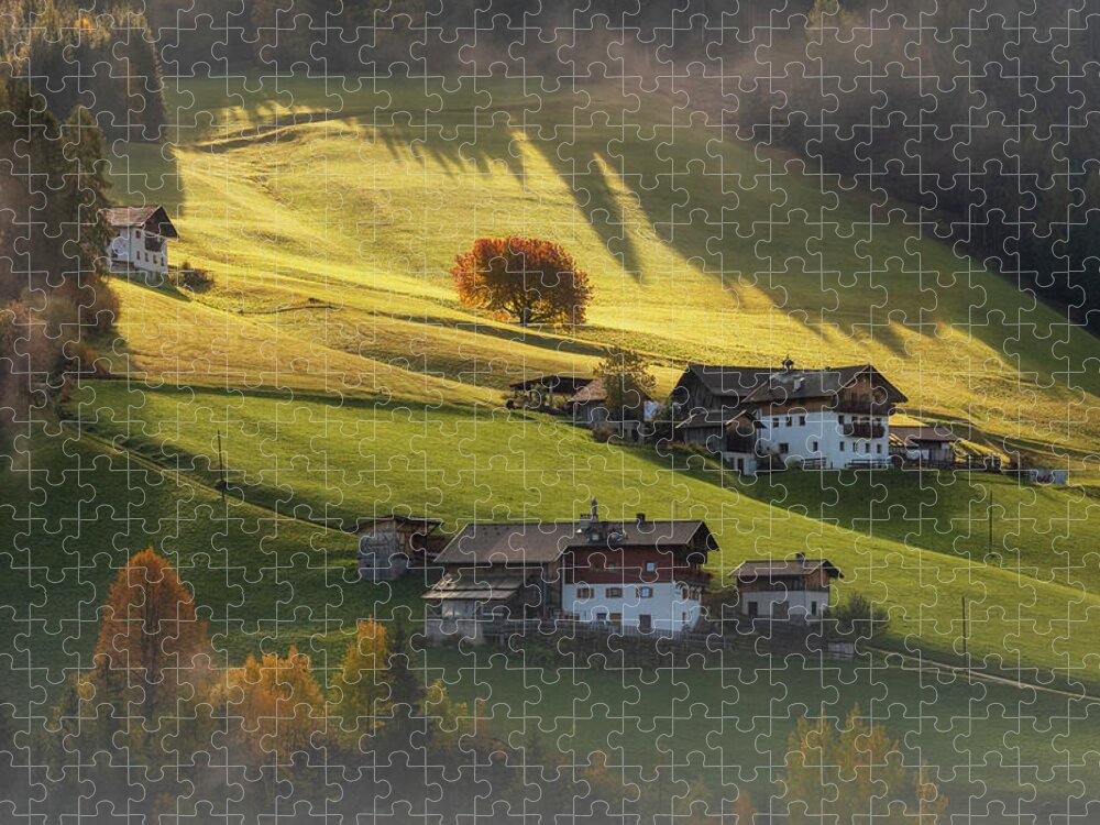 The Alps Jigsaw Puzzle featuring the photograph Alpine landscape by Piotr Skrzypiec
