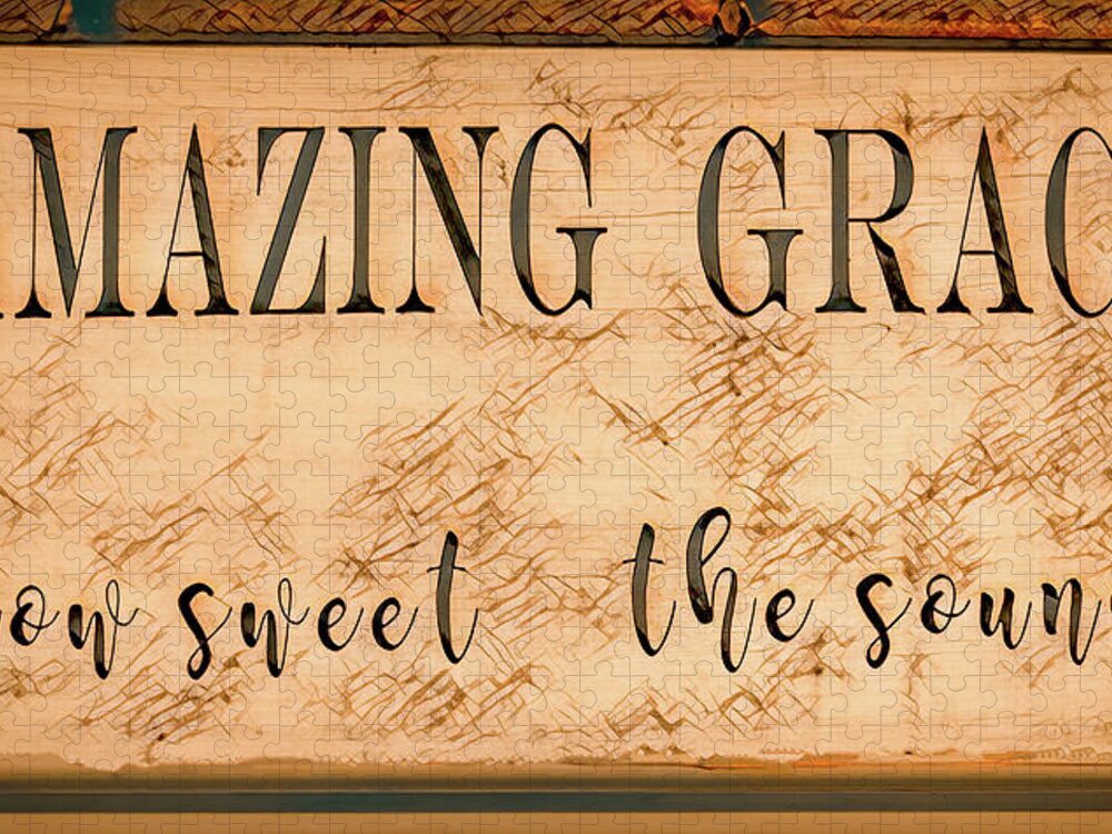 Amazing Grace Jigsaw Puzzle featuring the photograph Amazing Grace, Earth Tones Version by Marcy Wielfaert