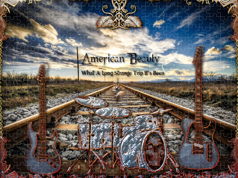 American Beauty Jigsaw Puzzle featuring the digital art American Beauty by Michael Damiani