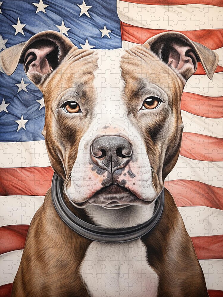 American Pitbull Jigsaw Puzzle by Stephen Smith Galleries - Pixels