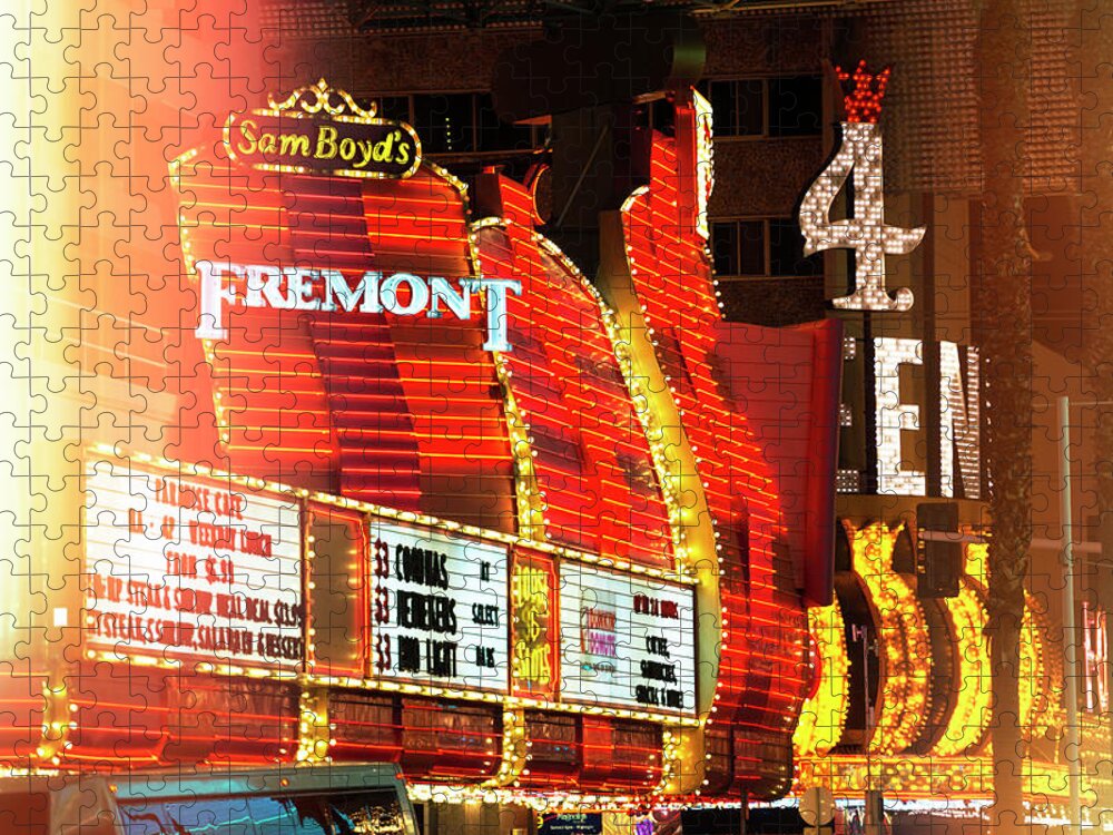 American West Jigsaw Puzzle featuring the photograph American West - Fremont Vegas by Philippe HUGONNARD